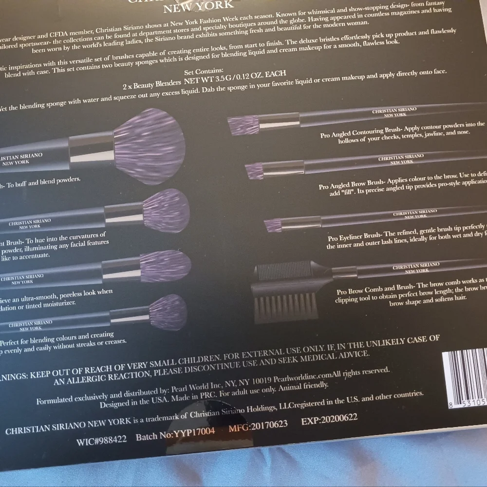 Christian Siriano Makeup Brush Set